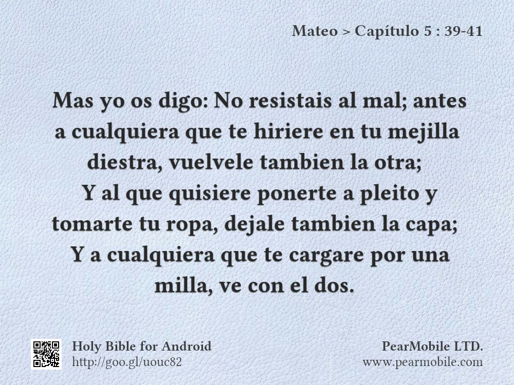 Mateo, Capítulo 5:39-41